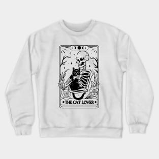 The cat lover tarot, Shirt, Skeleton Tarot Card Shirt, Tarot flower skull shirt, Flower Skull Shirt, Tarot Card Lover Shirt, Skeleton Crewneck Sweatshirt